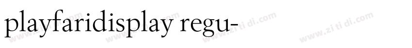 playfaridisplay regu字体转换